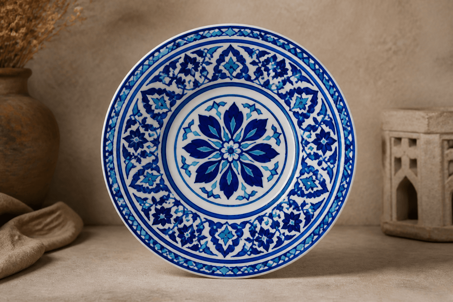 Multani Blue Pottery Decorative Plate